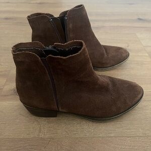 Brown Suede Booties